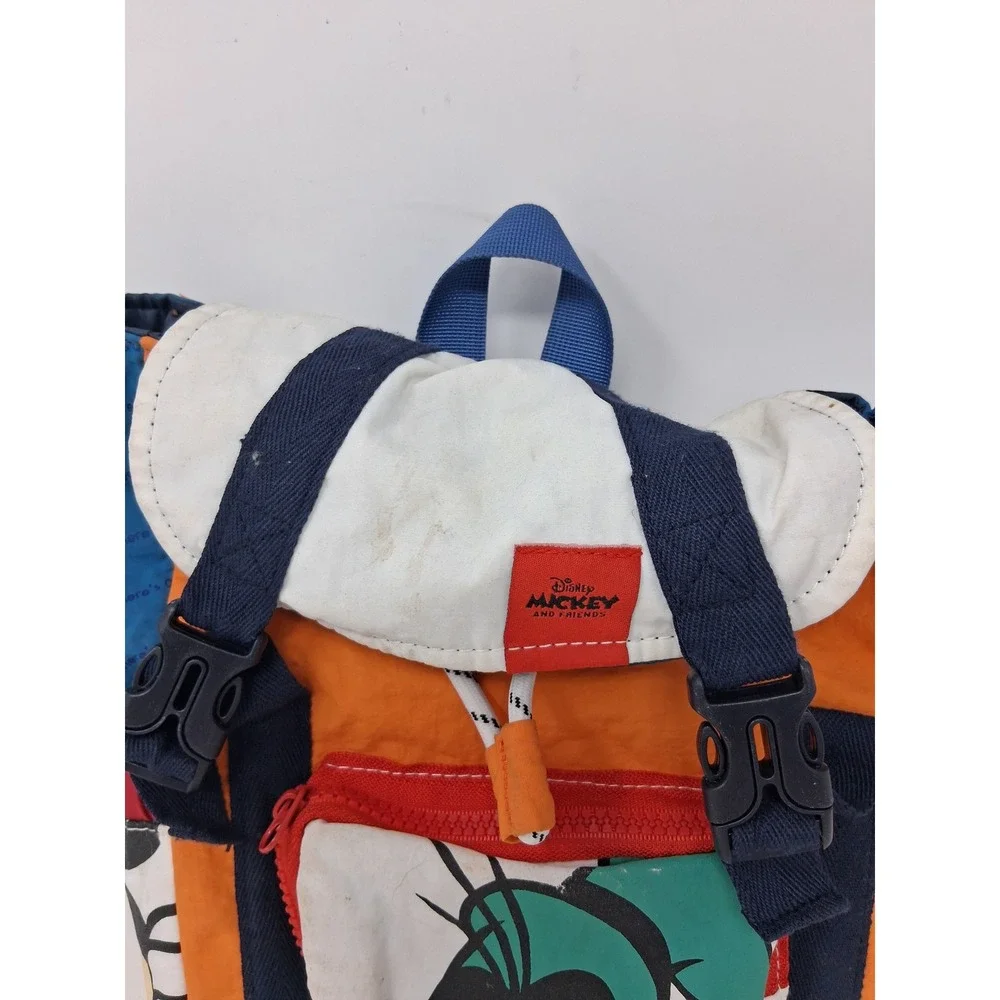 Disney Mickey Mouse and Friends Colorblock Backpack Rucksack Blue Orange Goofy
